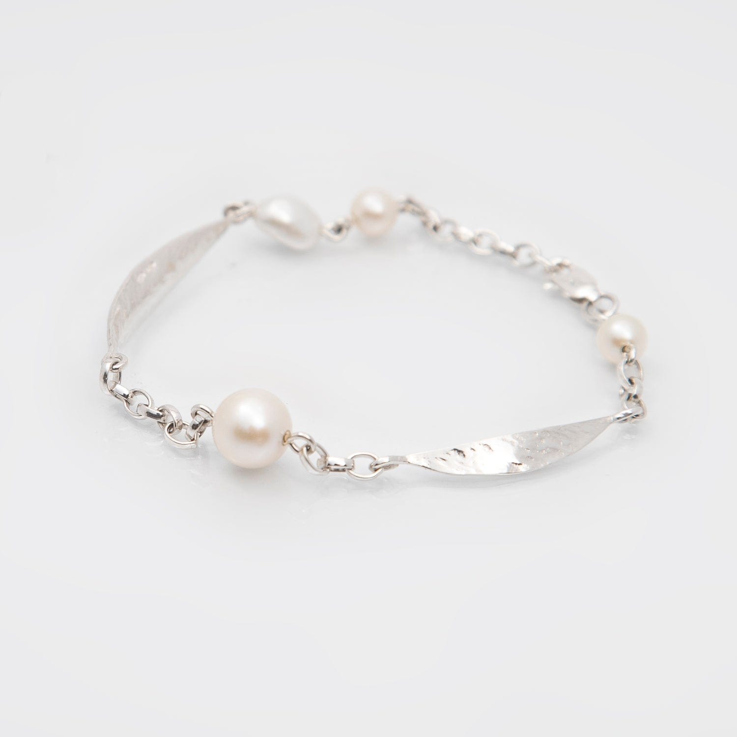 Martina Hamilton Bracelets/Bangles Leaf | Sterling Silver and Pearl Bracelet