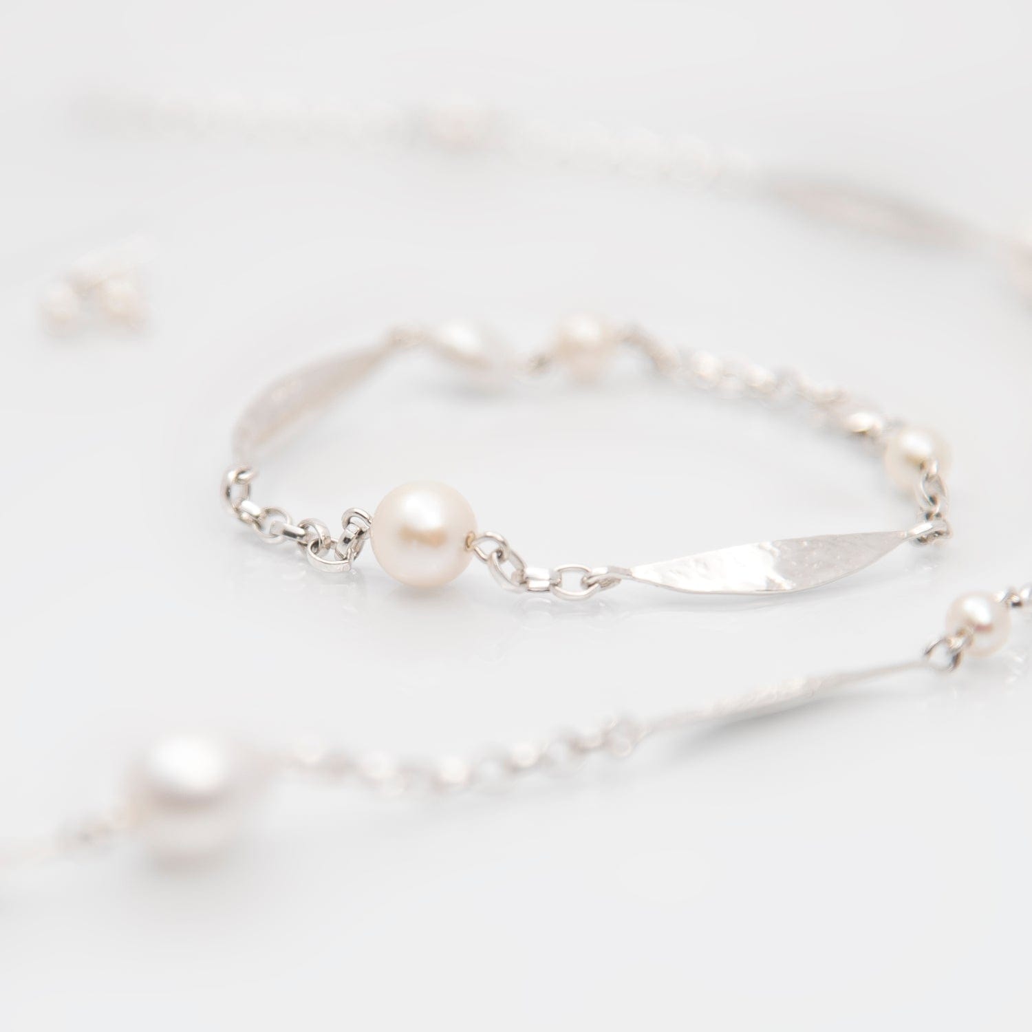 Martina Hamilton Bracelets/Bangles Leaf | Sterling Silver and Pearl Bracelet