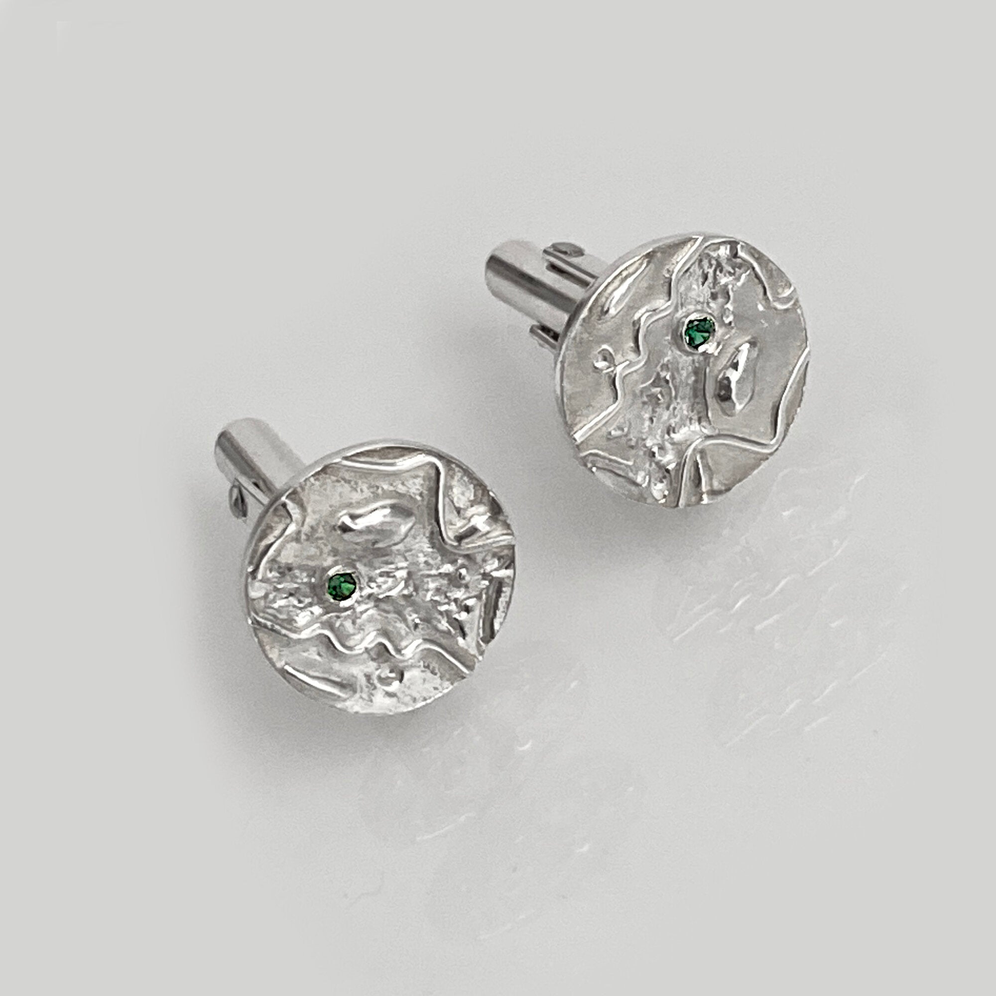 Martina Hamilton Cufflinks Lake Isle of Innisfree | Sterling Silver Cufflinks