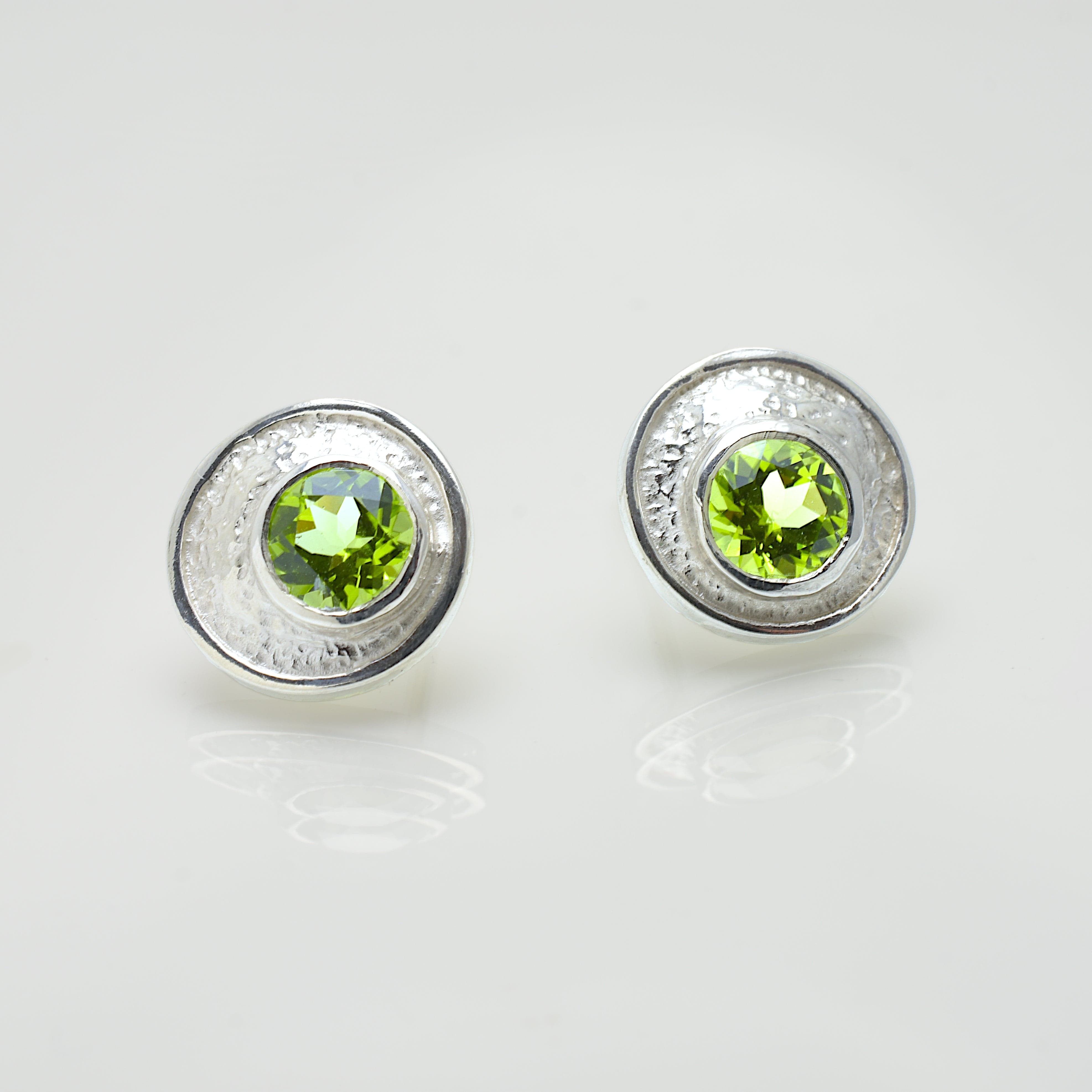 Martina Hamilton Earrings Blue Moon | Sterling Silver and Semi Precious Stone Stud Earrings Small