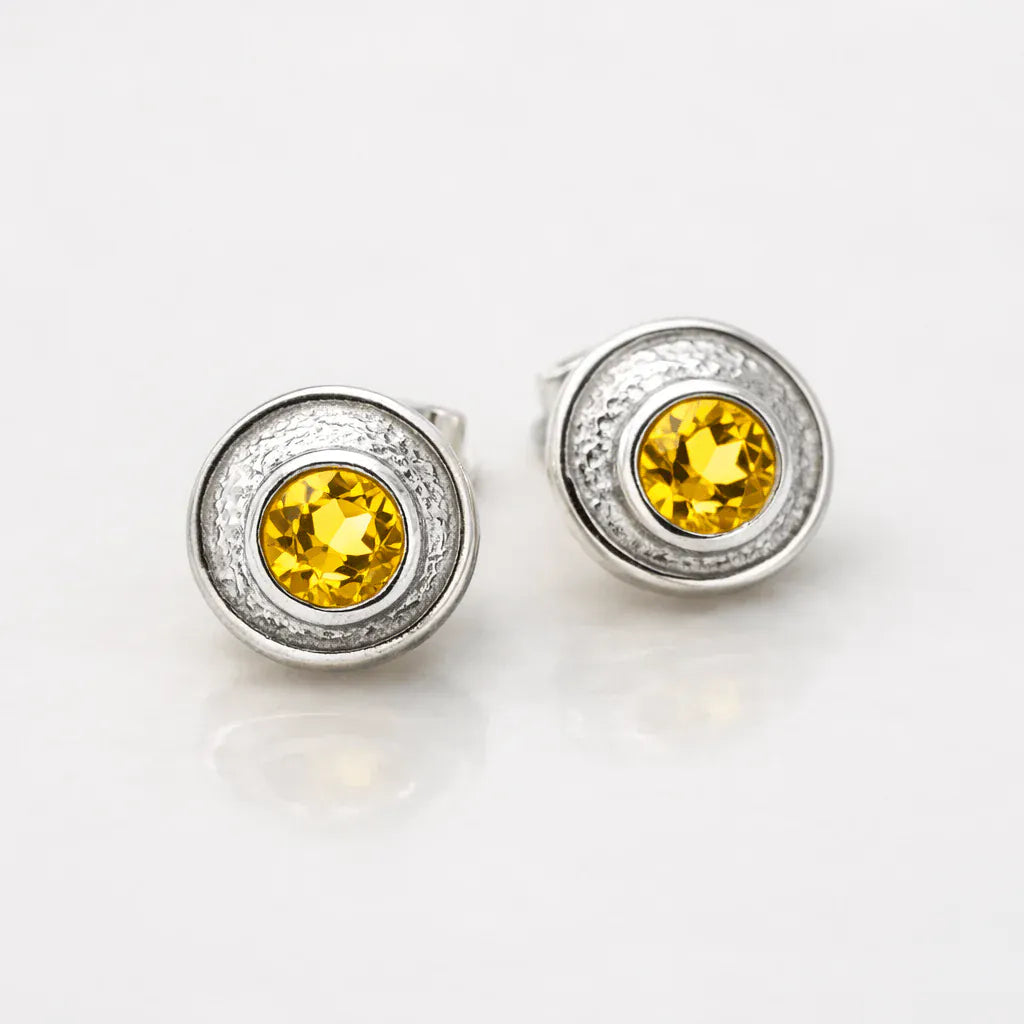 Martina Hamilton Earrings Blue Moon | Sterling Silver and Semi Precious Stone Stud Earrings Small
