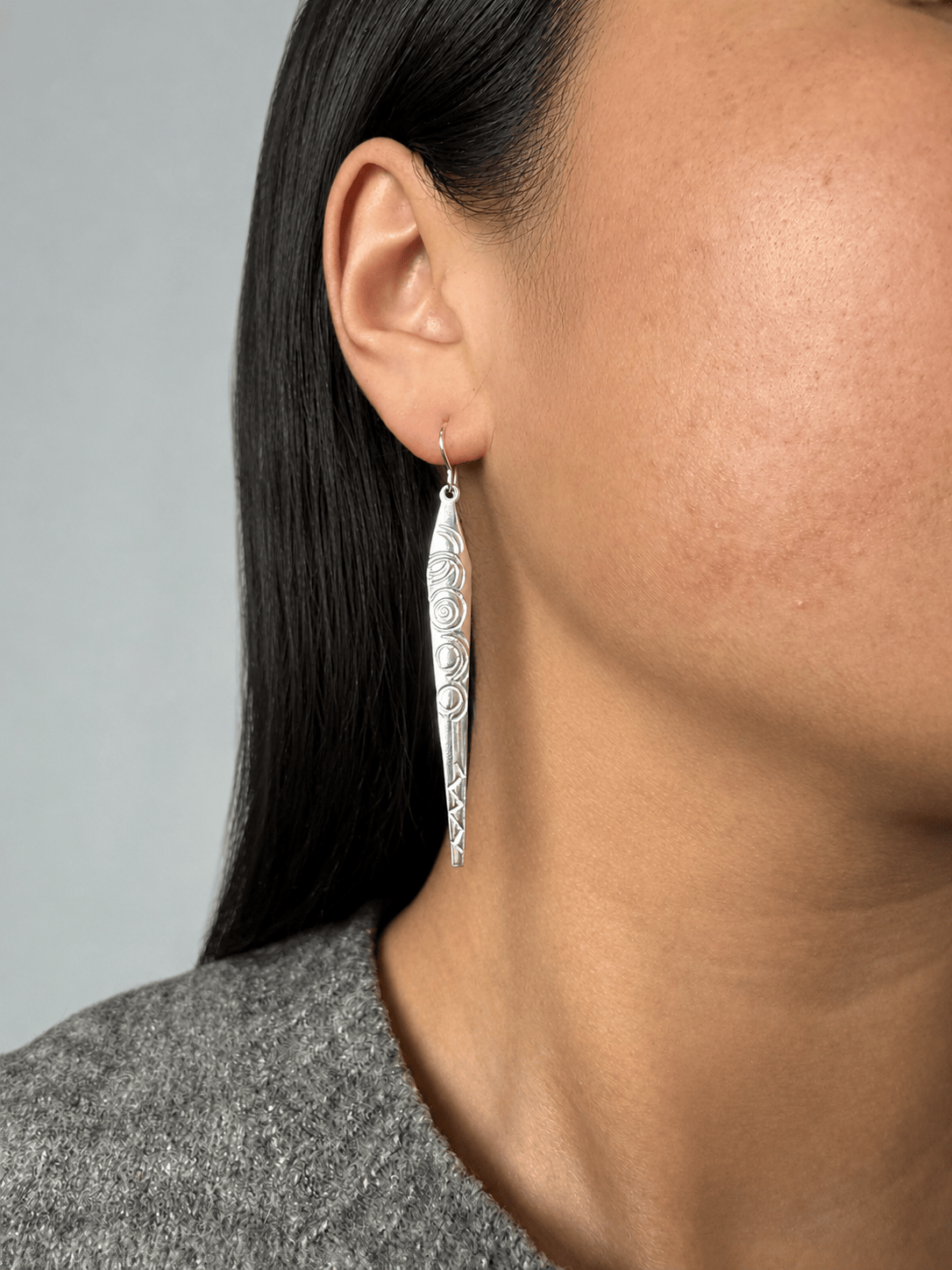 Martina Hamilton Earrings Carrowmore | Sterling Silver Drop Earrings Large