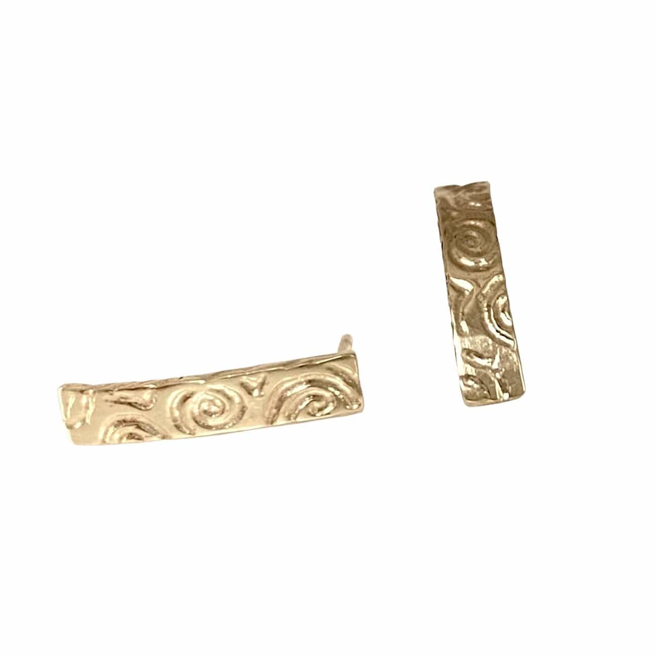 Martina Hamilton Earrings Heaven | 9ct Solid Gold Bar Stud Earrings Small