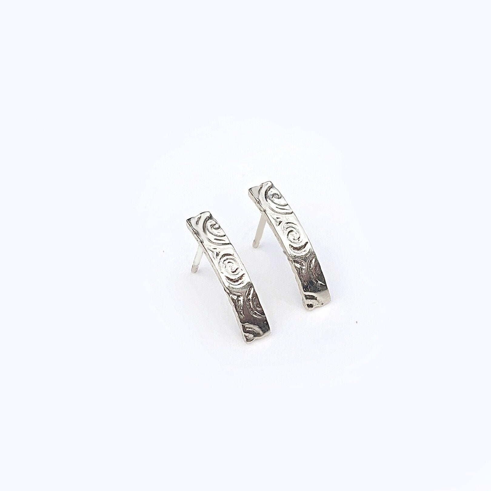 Martina Hamilton Earrings Heaven | Sterling Silver Bar Stud Earrings Small