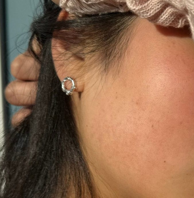 Martina Hamilton Nebula | 9ct Solid Gold Circle Stud Earrings Petite