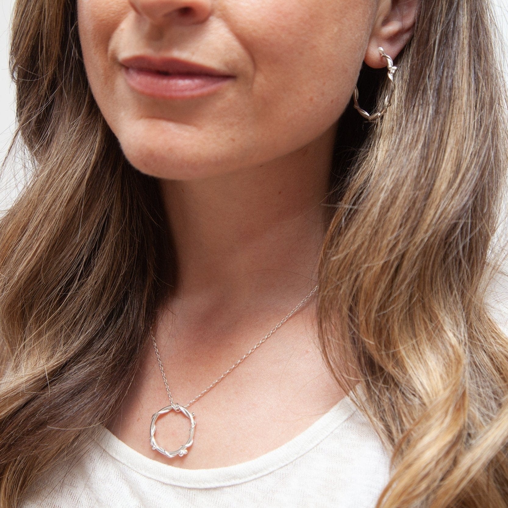 Martina Hamilton Nebula | Sterling Silver Open Circles Earrings Large