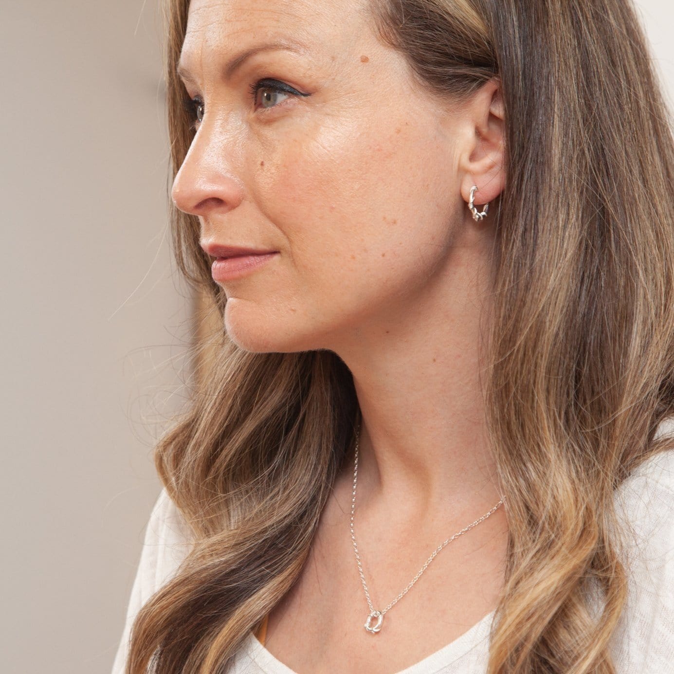 Martina Hamilton Nebula | Sterling Silver Open Circles Earrings Medium