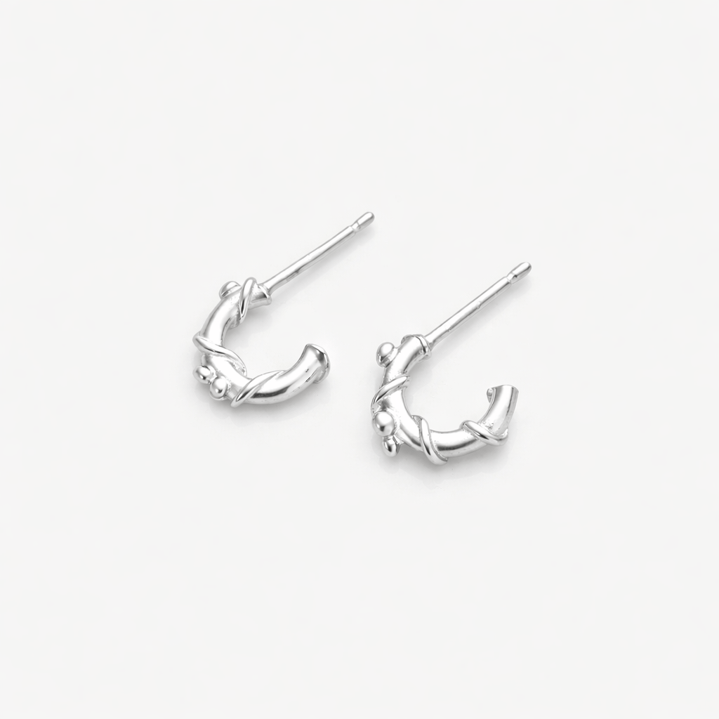 Martina Hamilton Earrings Nebula | Sterling Silver Open Circles Earrings Petite