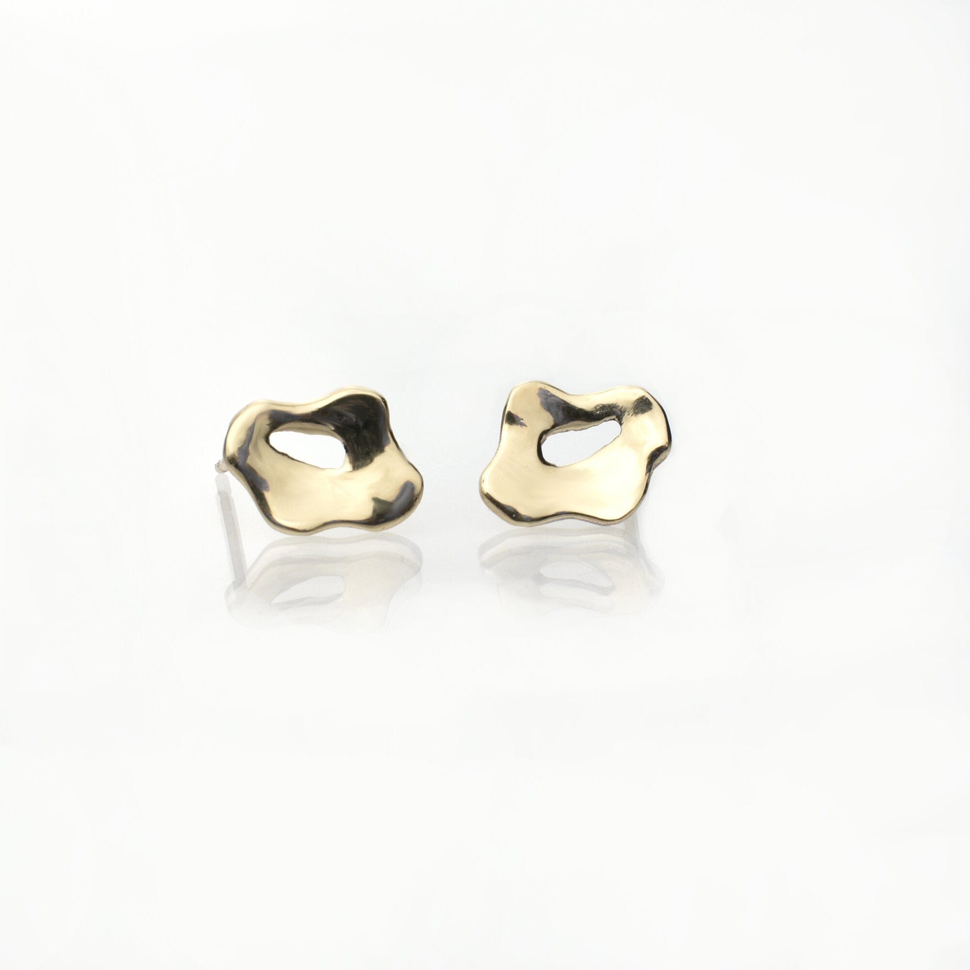Martina Hamilton Earrings Reflections | 9ct Solid Gold Stud Earrings Petite