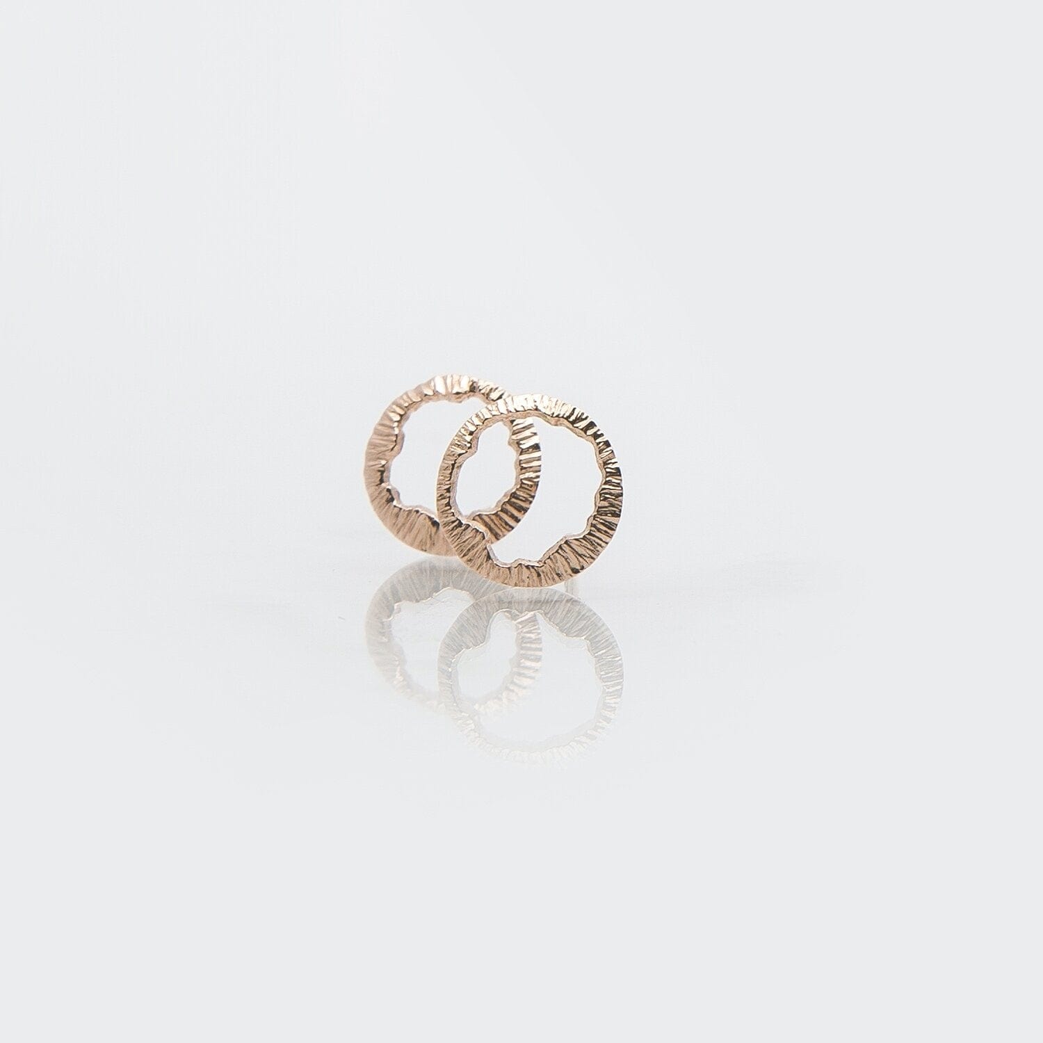 Martina Hamilton Earrings Shell | 10ct Solid Rose Gold Stud Earrings Petite