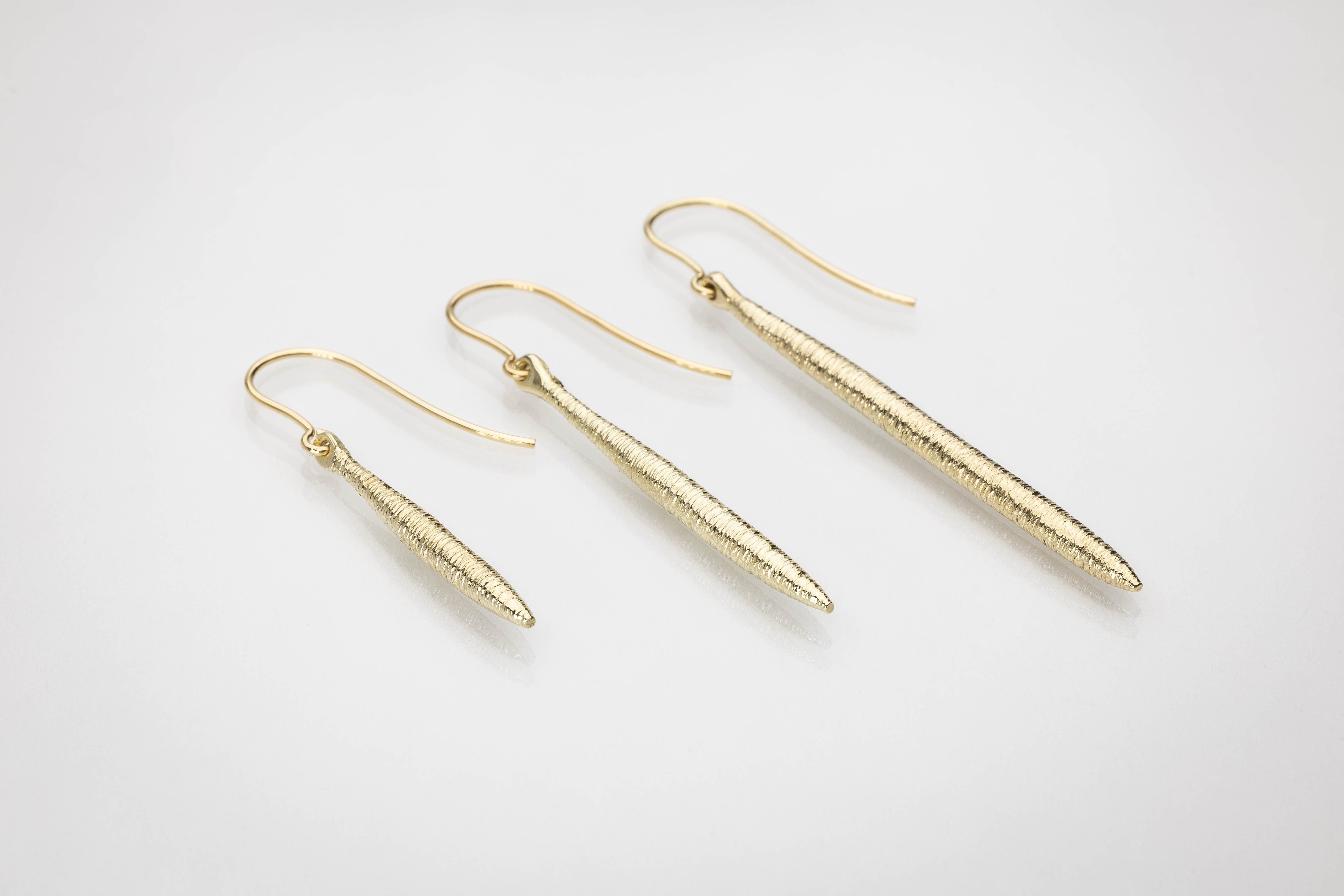 Martina Hamilton SÃoda | 9ct Solid Gold Drop Earrings Medium