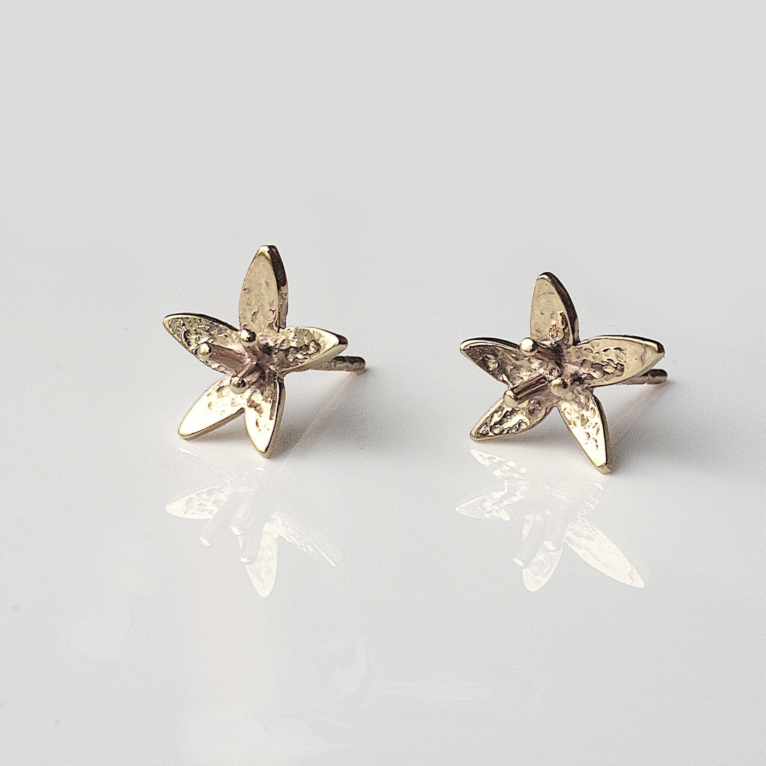 Martina Hamilton Earrings Star Flower | 9ct Solid Gold Stud Earrings Petite