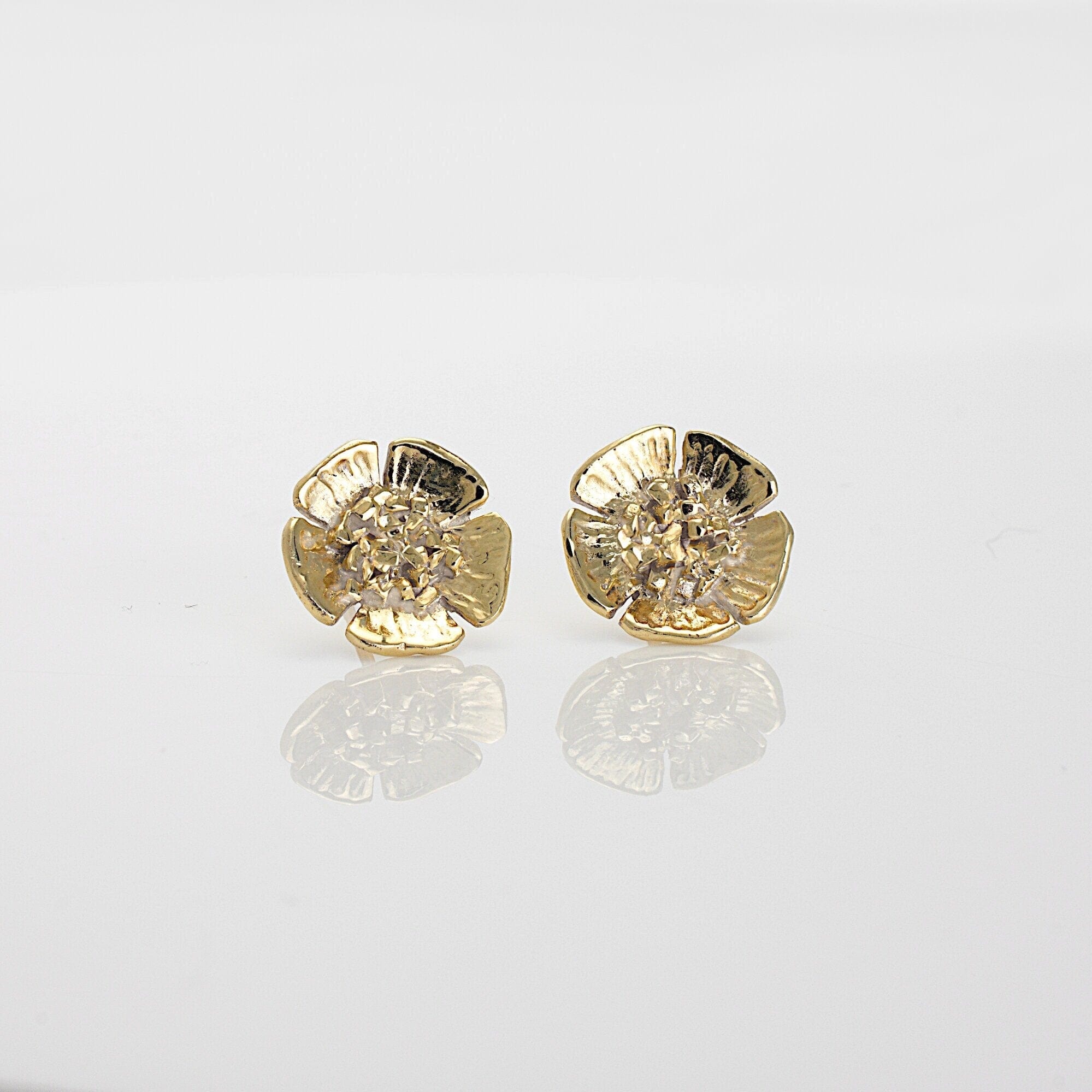 Martina Hamilton Earrings Wild Irish Rose | 9ct Solid Gold Stud Earrings Medium