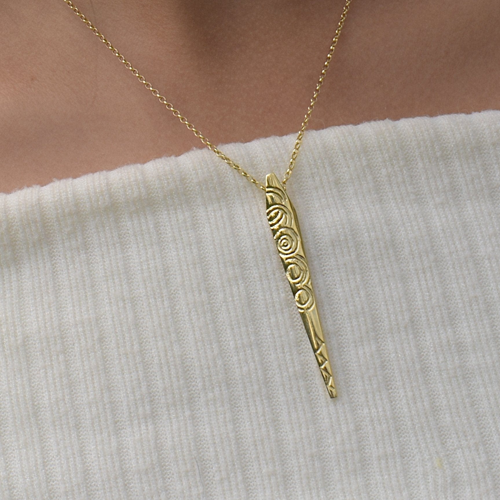 Martina Hamilton Pendants/Necklaces Carrowmore | 9ct Solid Gold Pendant Large