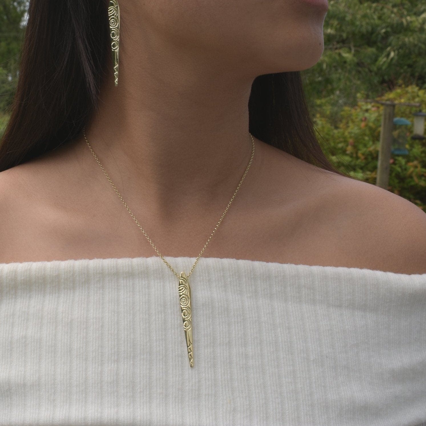 Martina Hamilton Pendants/Necklaces Carrowmore | 9ct Solid Gold Pendant Large