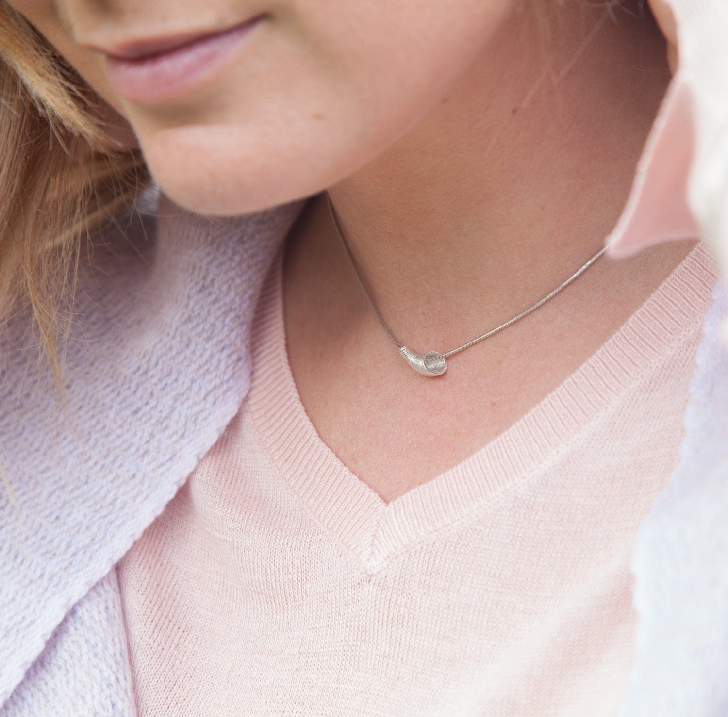 Martina Hamilton Croà Sliogán | Sterling Silver Trumpet Pendant Small