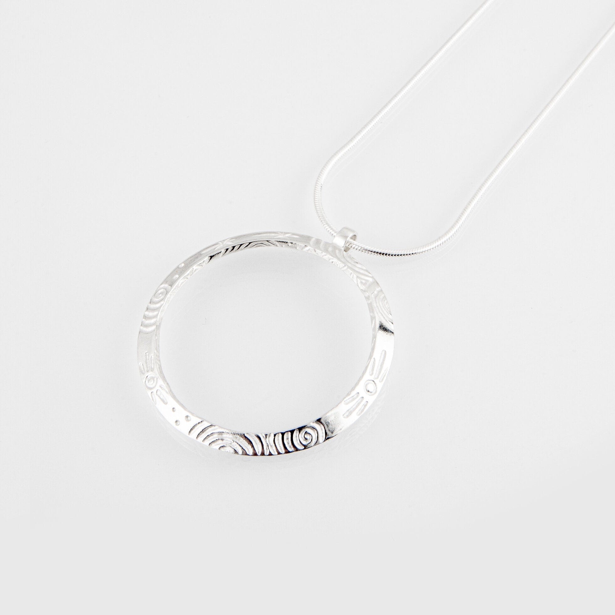 Martina Hamilton Pendants/Necklaces Heaven | Sterling Silver Circle Pendant Signature