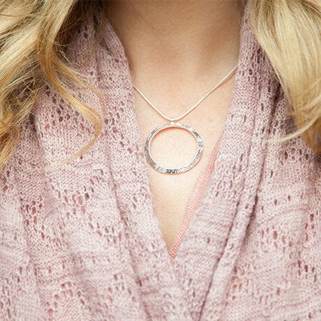 Martina Hamilton Pendants/Necklaces Heaven | Sterling Silver Circle Pendant Signature