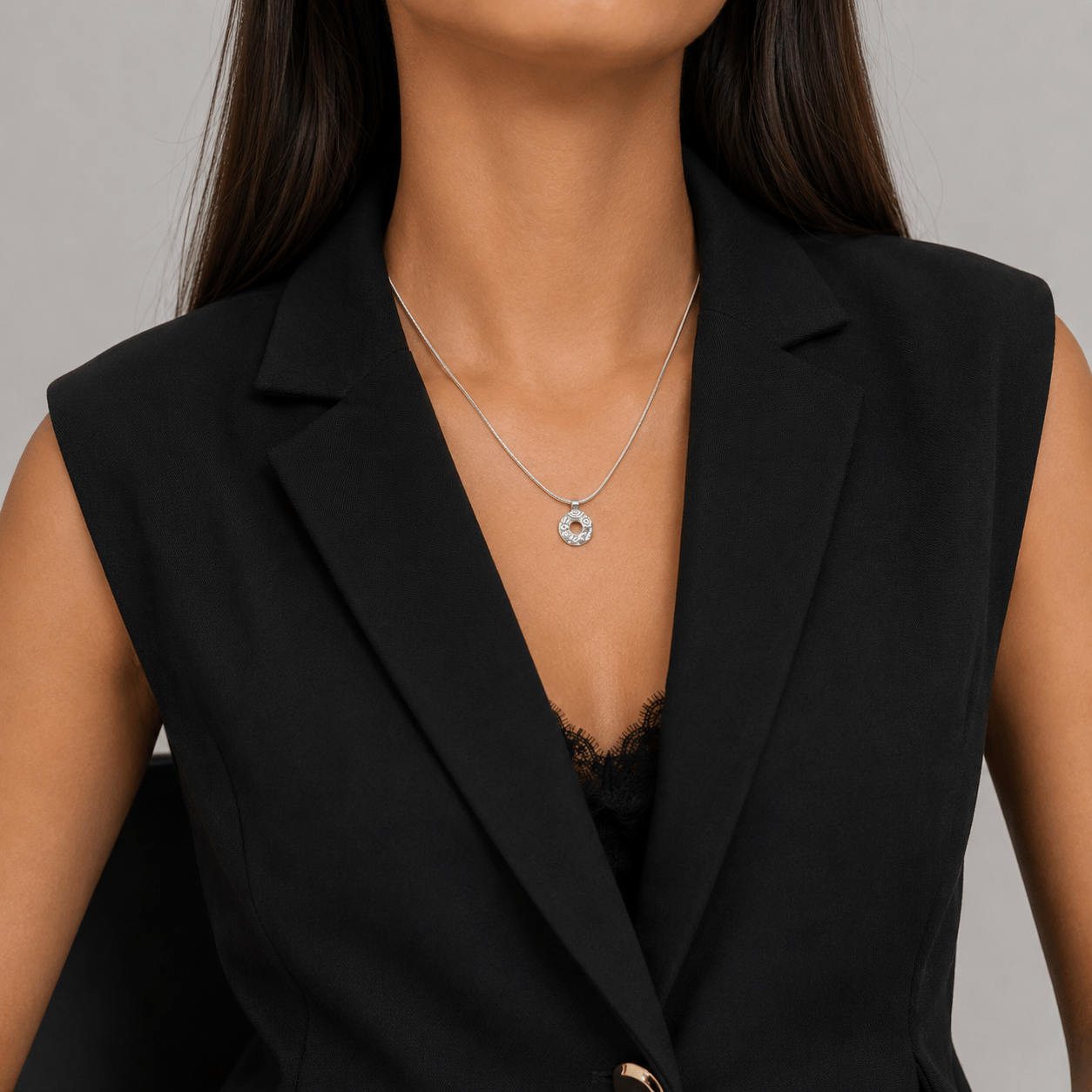 Martina Hamilton Pendants/Necklaces Heaven | Sterling Silver Circle Pendant Small