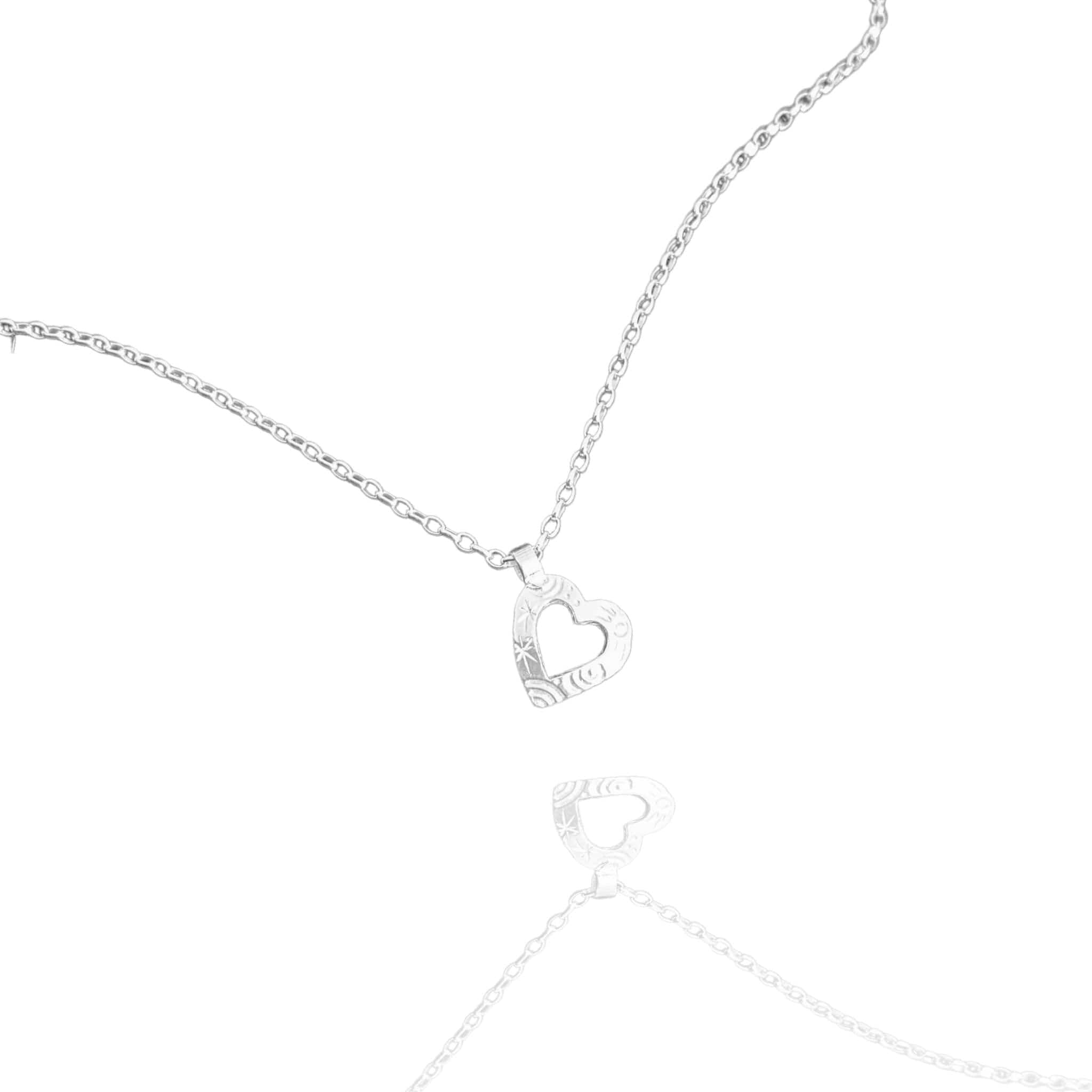 Martina Hamilton Pendants/Necklaces Heaven | Sterling Silver Heart Bell Chain Pendant Small