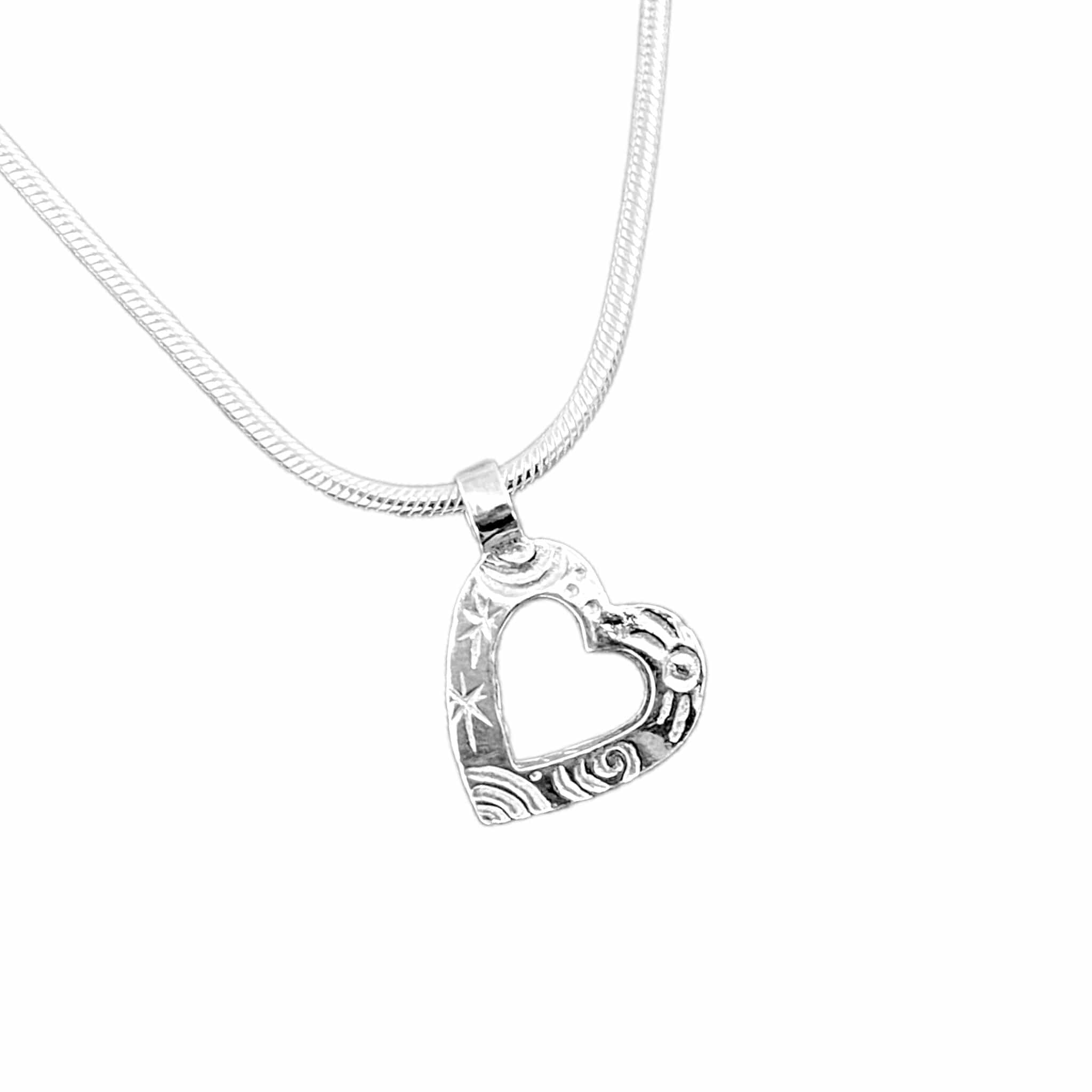 Martina Hamilton Pendants/Necklaces Heaven | Sterling Silver Heart Pendant Small