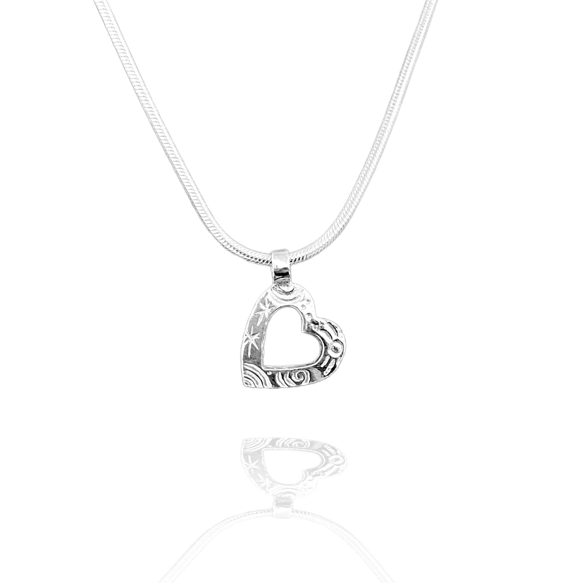 Martina Hamilton Pendants/Necklaces Heaven | Sterling Silver Heart Pendant Small