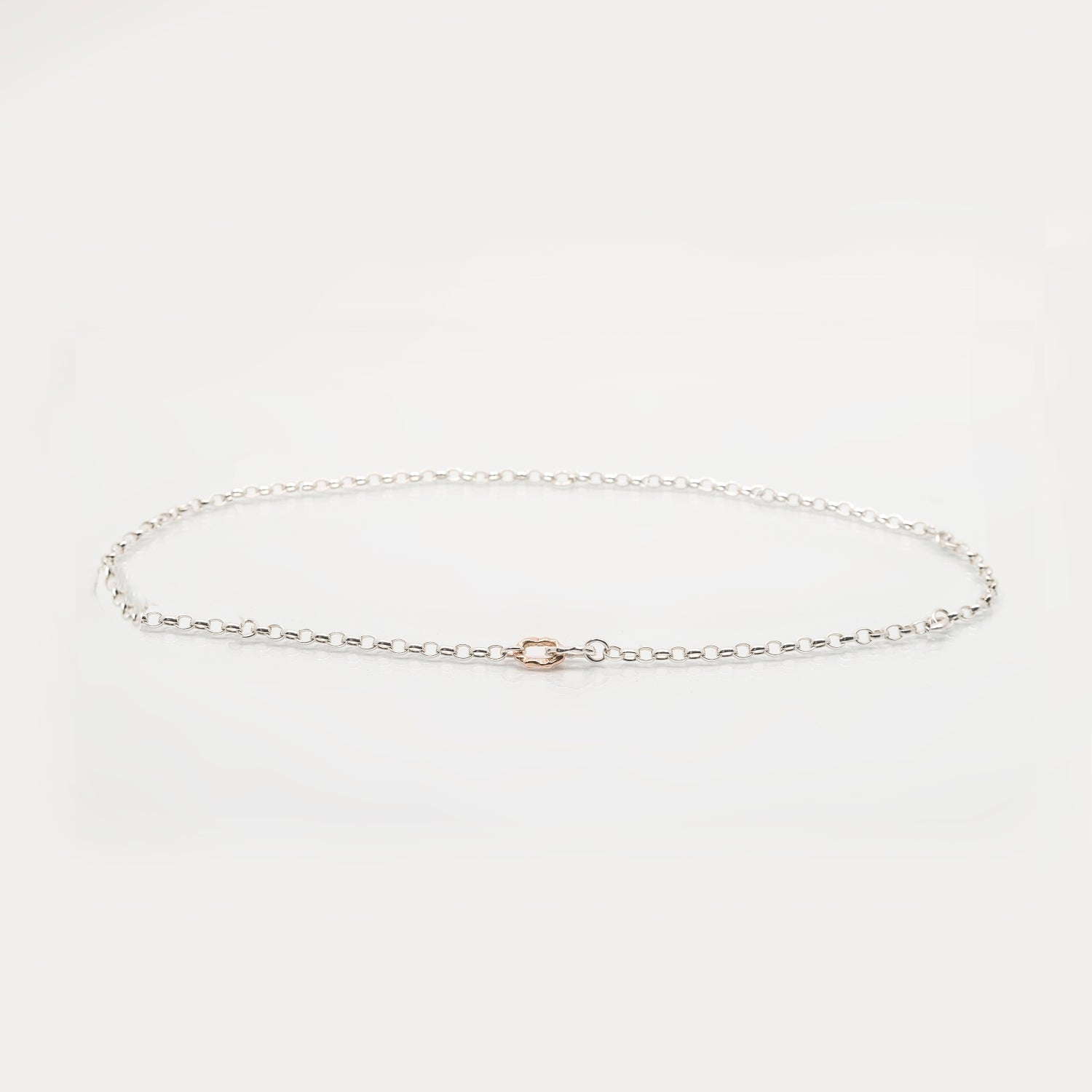 Martina Hamilton Pendants/Necklaces Island Link | Sterling Silver and 10ct Solid Rose Gold Pendant