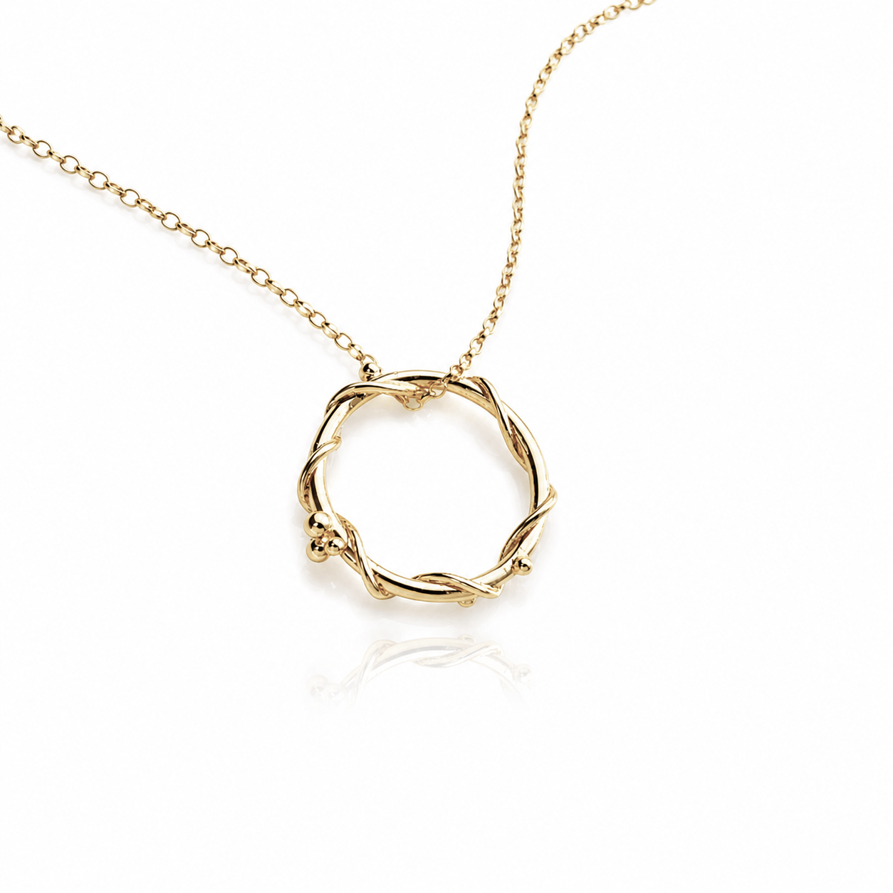 Martina Hamilton Pendants/Necklaces Nebula | 9ct Solid Gold Circle Pendant Large