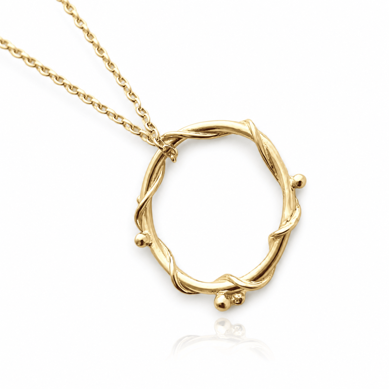 Martina Hamilton Pendants/Necklaces Nebula | 9ct Solid Gold Circle Pendant Large