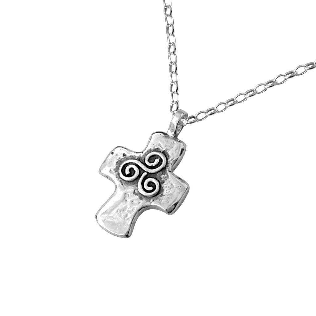 Martina Hamilton Pendants/Necklaces Newgrange Cross | Sterling Silver Square Cross Pendant