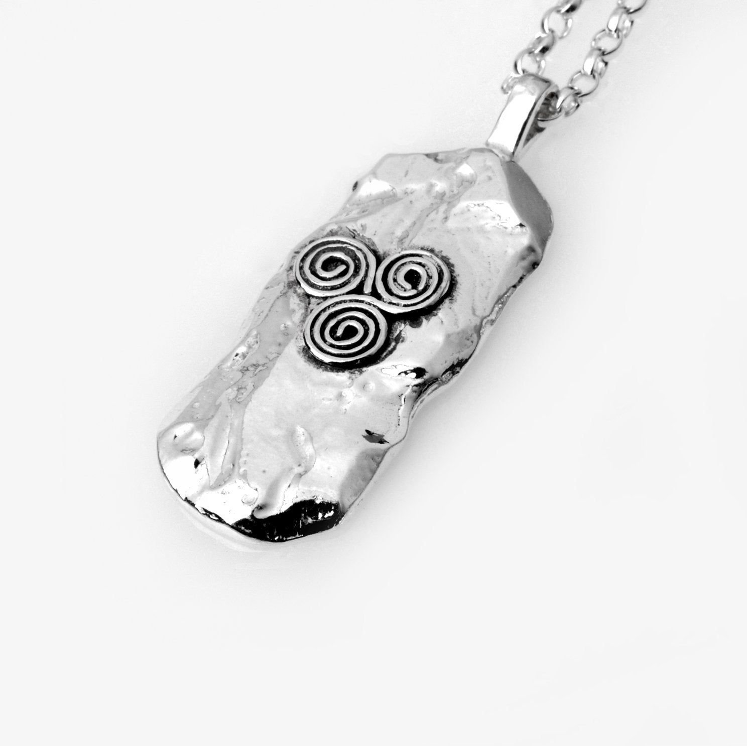 Martina Hamilton Pendants/Necklaces Newgrange | Sterling Silver Long Pendant Signature
