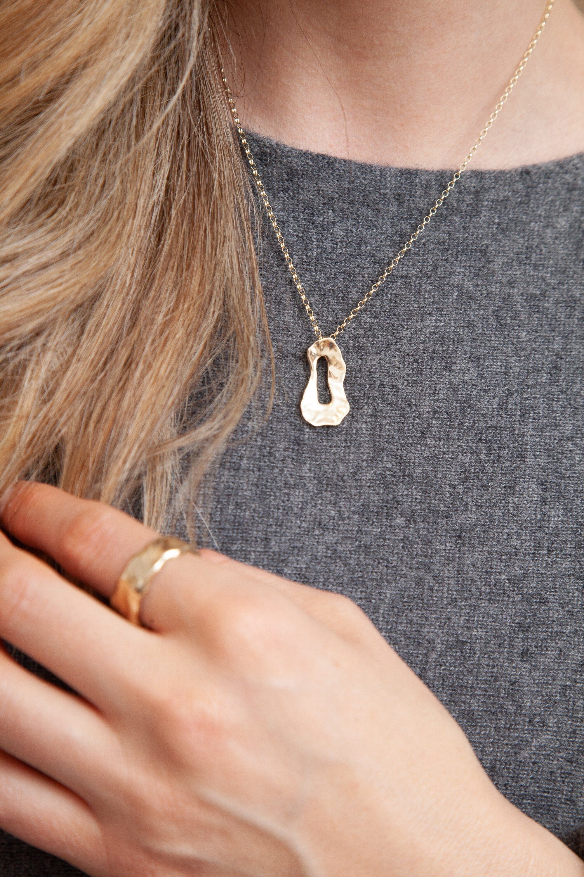 Martina Hamilton Pendants/Necklaces Reflections | 9ct Solid Gold Pendant Medium