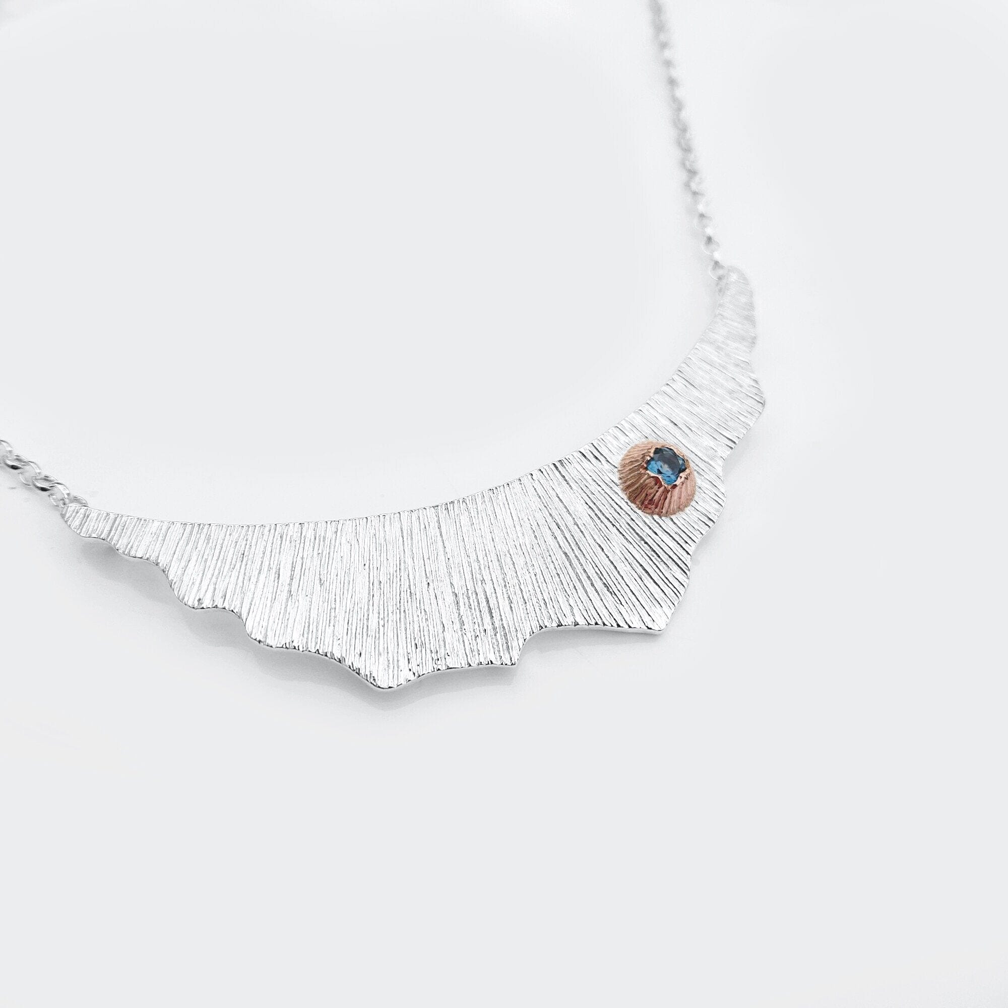 Martina Hamilton Pendants/Necklaces Seashore | Sterling Silver and 10ct Rose Gold with Semi Precious Gemstone Necklace