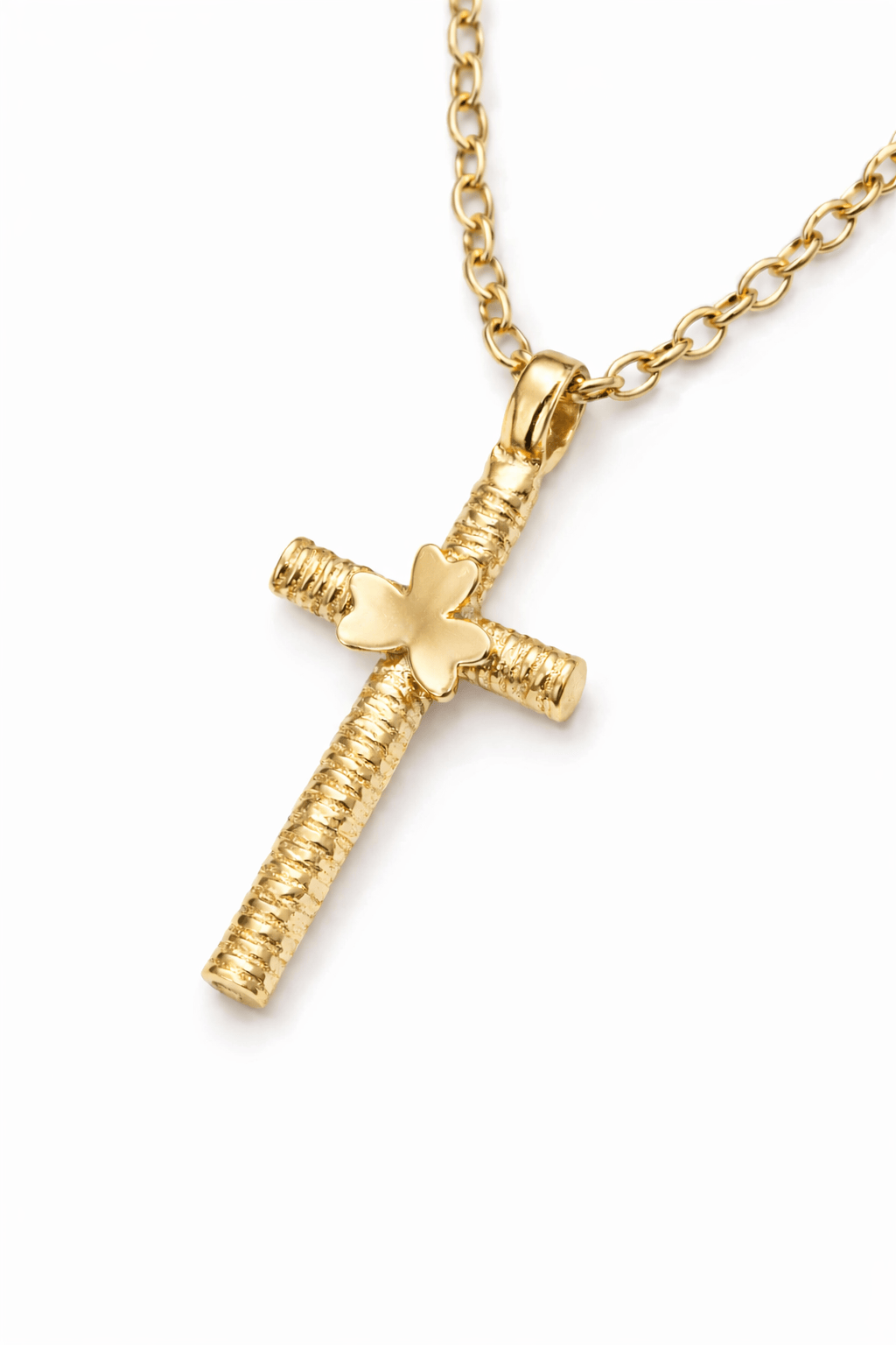 Martina Hamilton Pendants/Necklaces Shamrock | 9ct Solid Gold Simple Cross Pendant