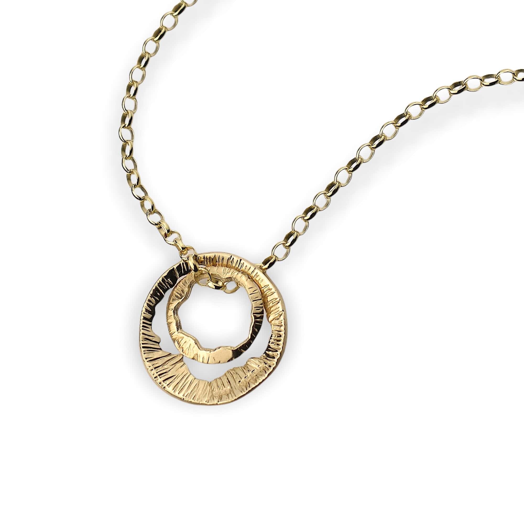 Martina Hamilton Pendants/Necklaces Shell | 9ct Solid Gold Double Pendant Small