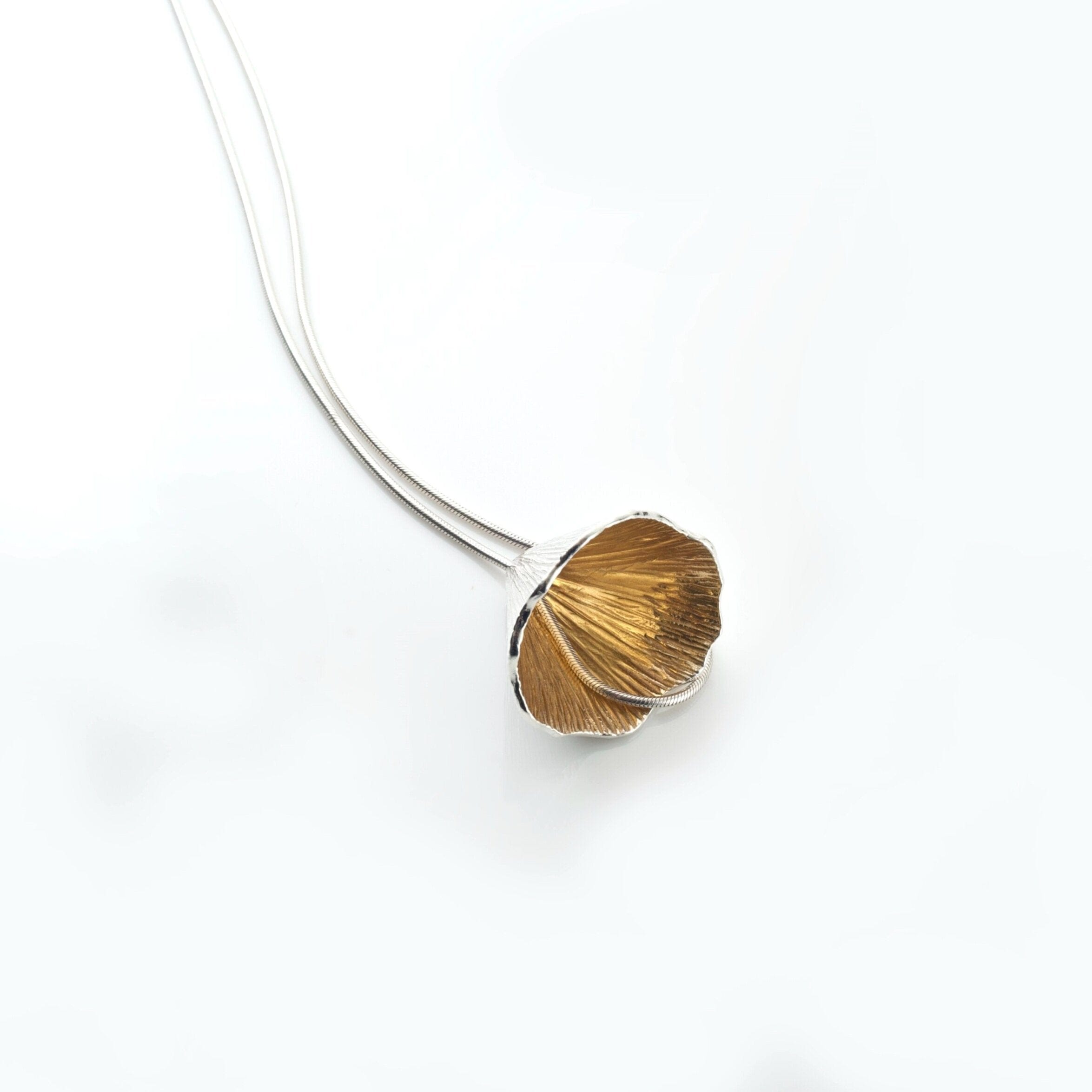Martina Hamilton Pendants/Necklaces Shell Cone | Sterling Silver and 22ct Gold Plated Pendant Medium