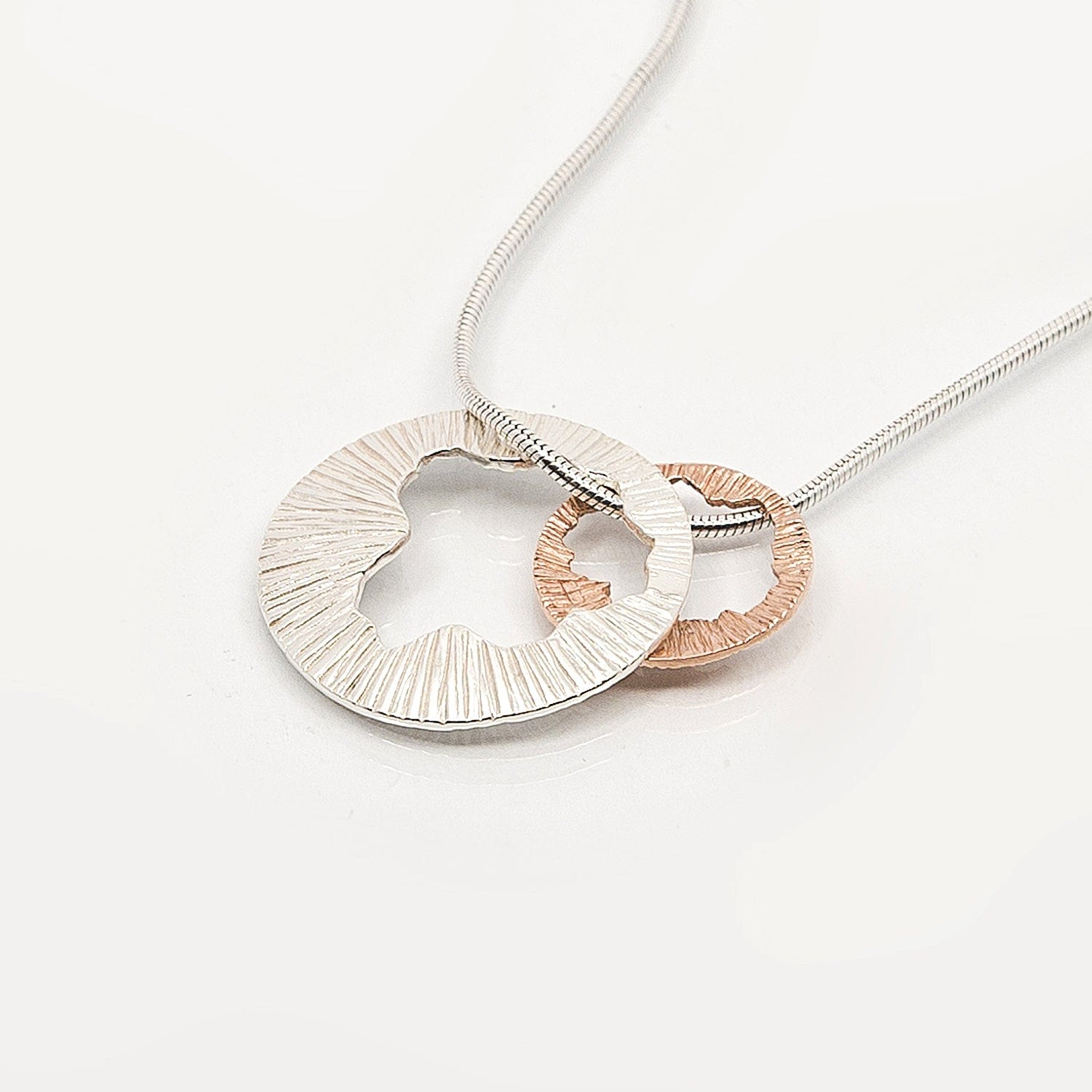 Martina Hamilton Pendants/Necklaces Shell | Sterling Silver and 10ct Solid Rose Gold Pendant Large