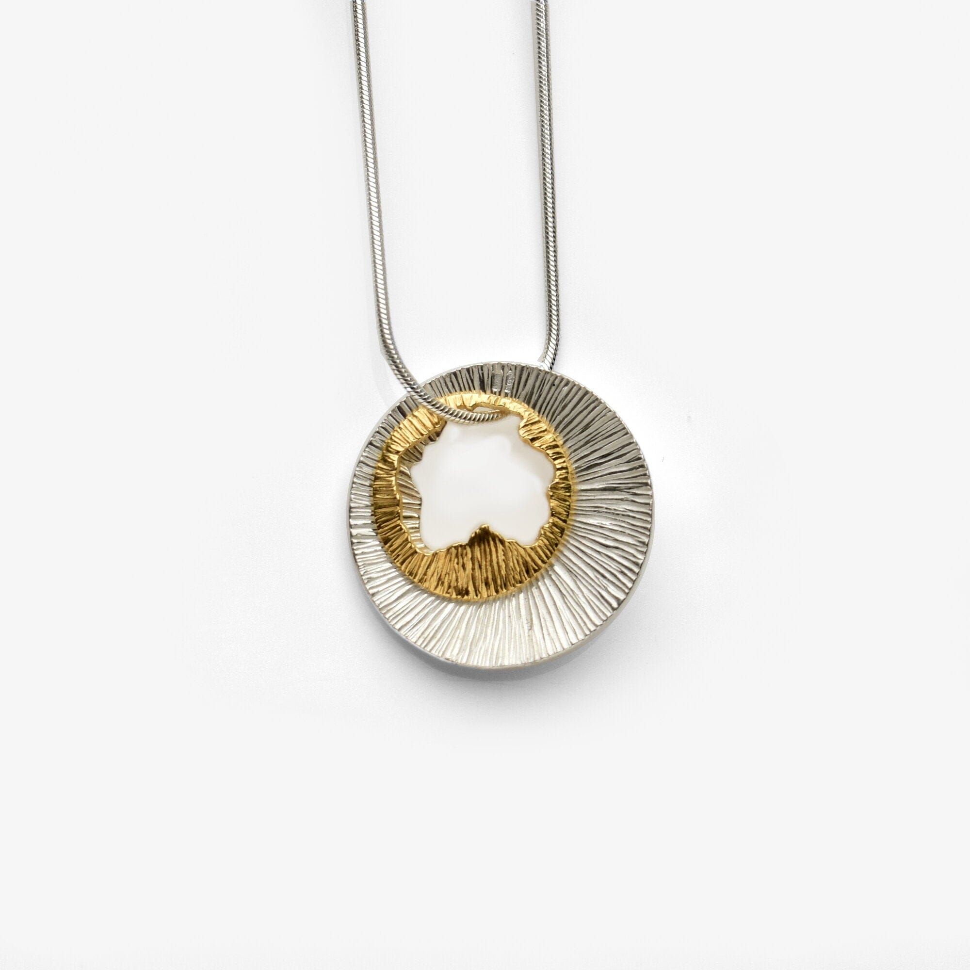 Martina Hamilton Pendants/Necklaces Shell | Sterling Silver and 9ct Solid Yellow Gold Pendant Large