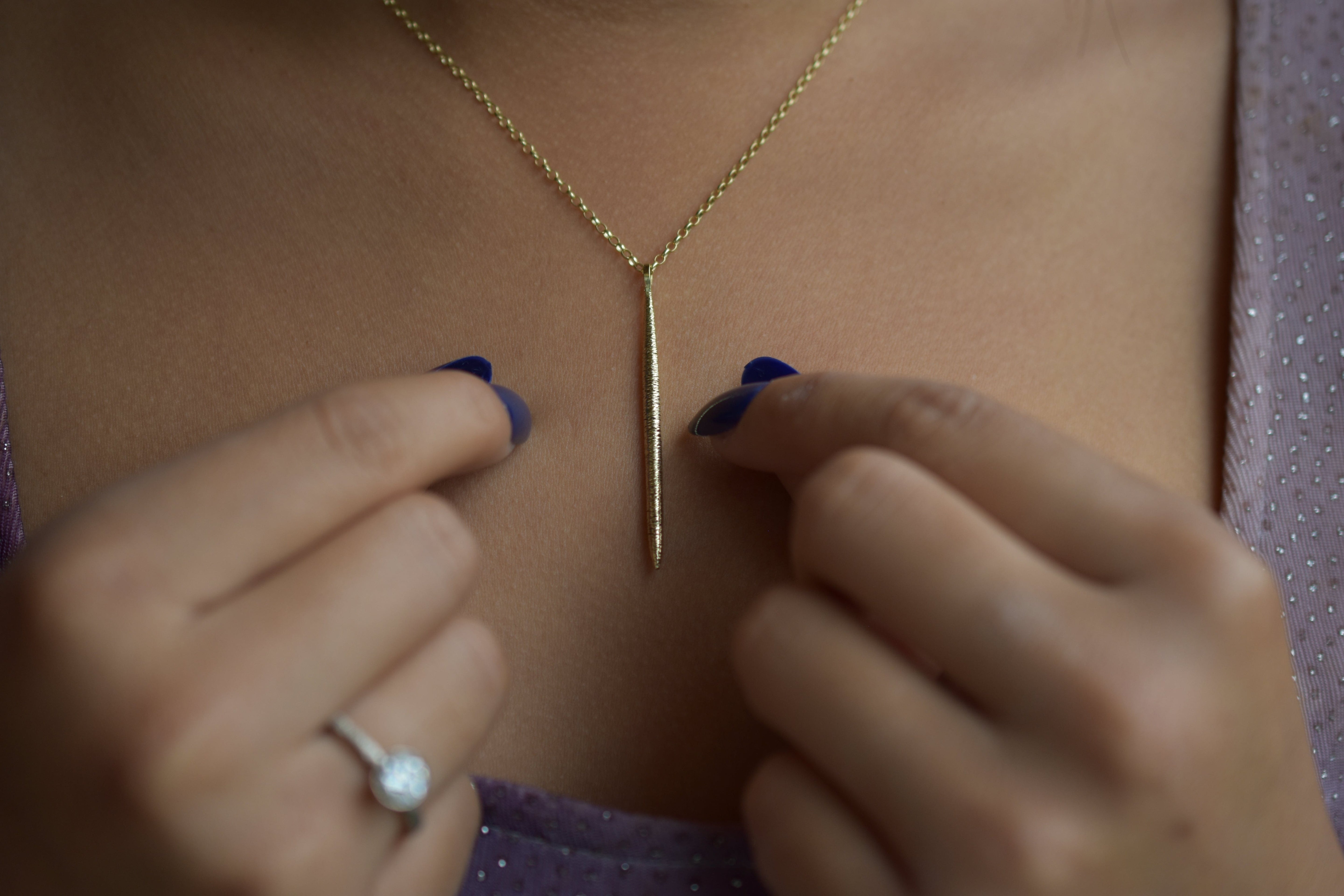 Martina Hamilton Pendants/Necklaces Síoda | Sterling Silver Long Drop Pendant