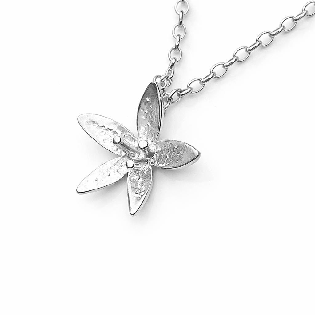 Martina Hamilton Pendants/Necklaces Star Flower | Sterling Silver Bell Chain Pendant Small
