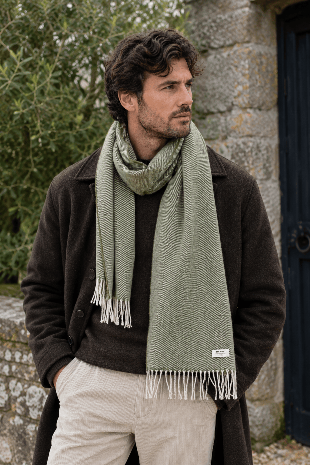 McNutt Scarves Scarves Merino Lambswool Scarf | Landscape Herringbone