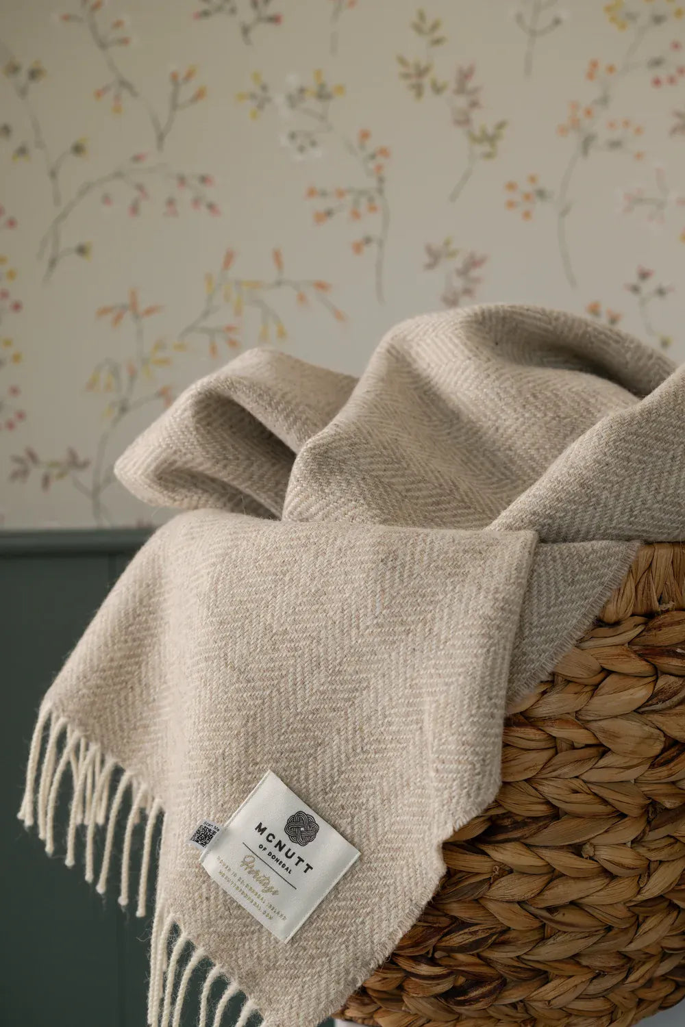 McNutt Throw Heritage Tweed Throw | Sandstone