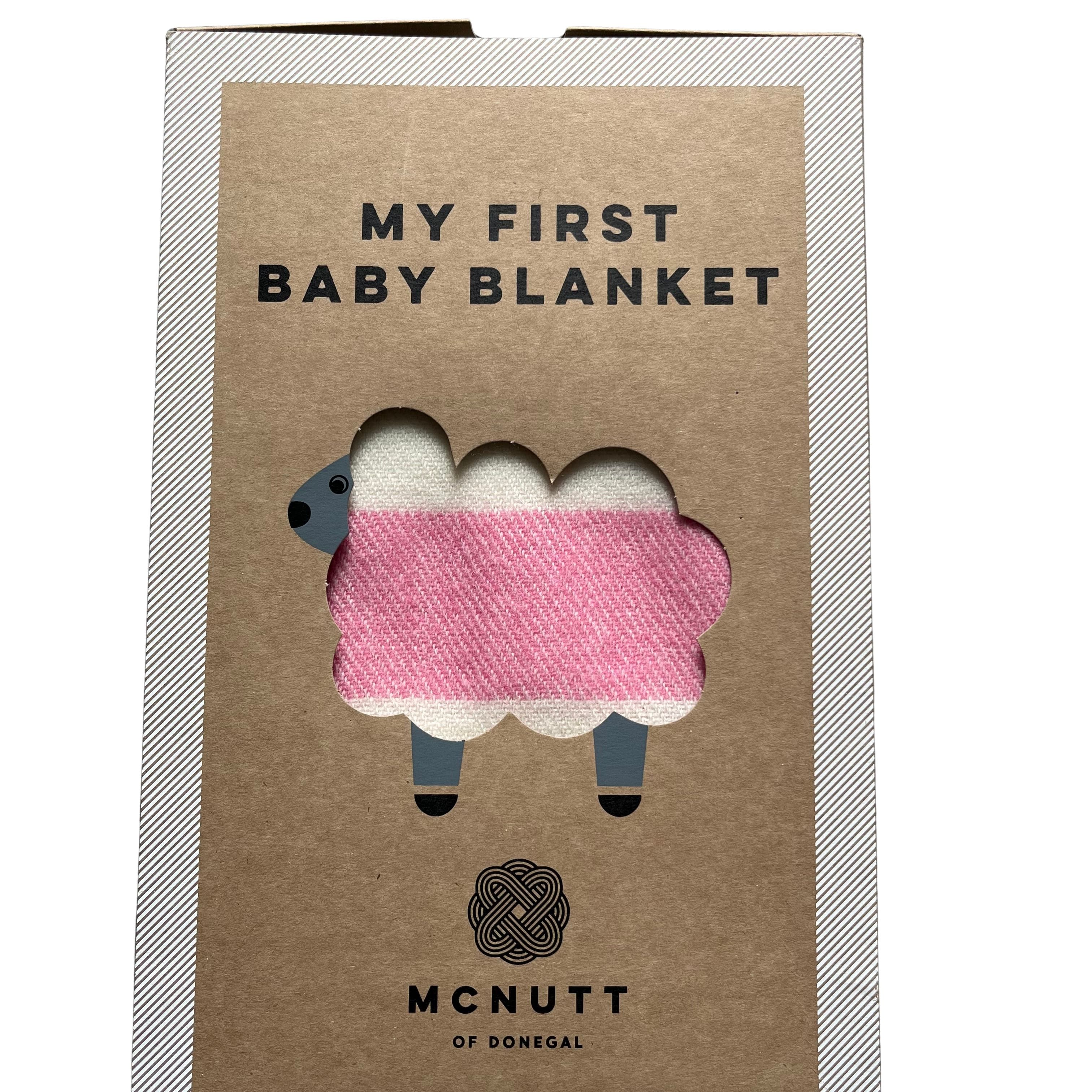 McNutt Throw Whispering Pink | 100% Lambswool Baby Blanket