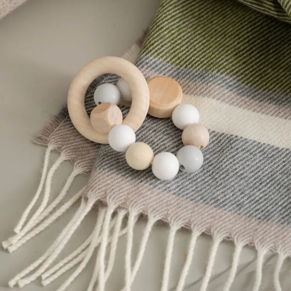 McNutt Throws & Blankets Willow Green | 100% Lambswool Baby Blanket