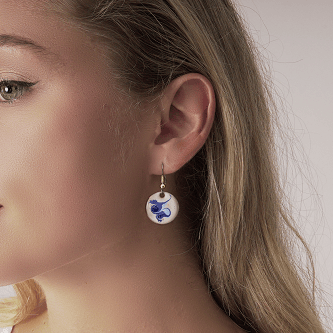 Meab Enamels Grecian Off White | Drop Earrings