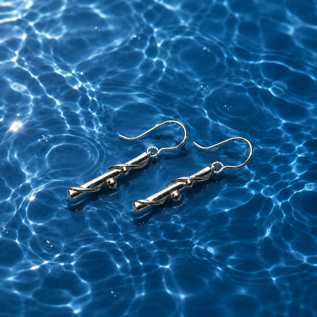 Nebula | Silver Drop Earrings Short