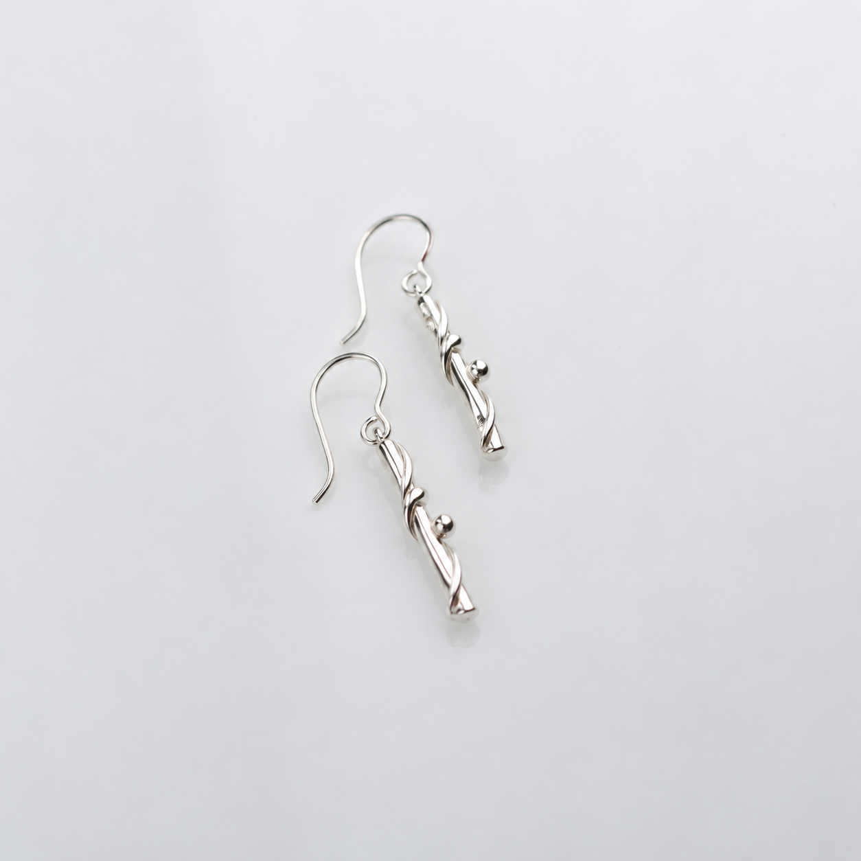 Nebula | Silver Drop Earrings Short