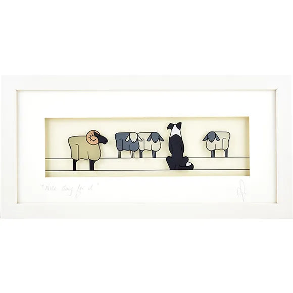 A nice day for it | Framed Glass Painting