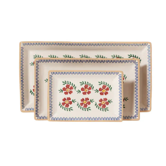 Nicholas Mosse Old Rose | Nest Of 3 Rectangle Dishes