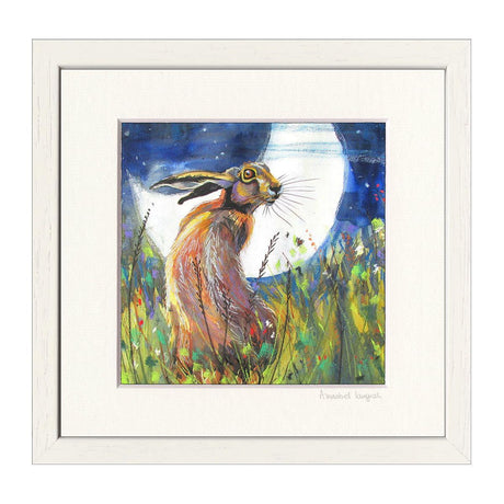 Hare & Moon | Framed Art Print